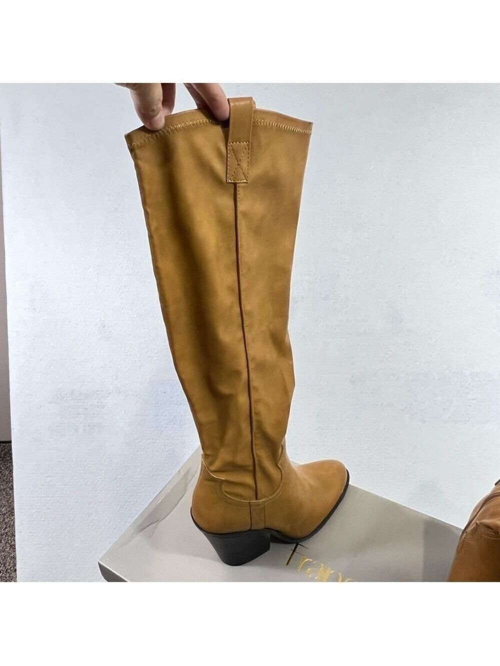 Franco Sarto Women's glenice Knee High Boots Size 9.5 In DESERT CAMEL New - Picture 6 of 12